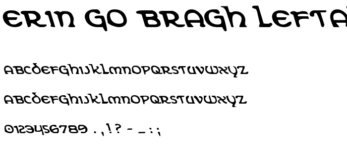 Erin Go Bragh Leftalic font